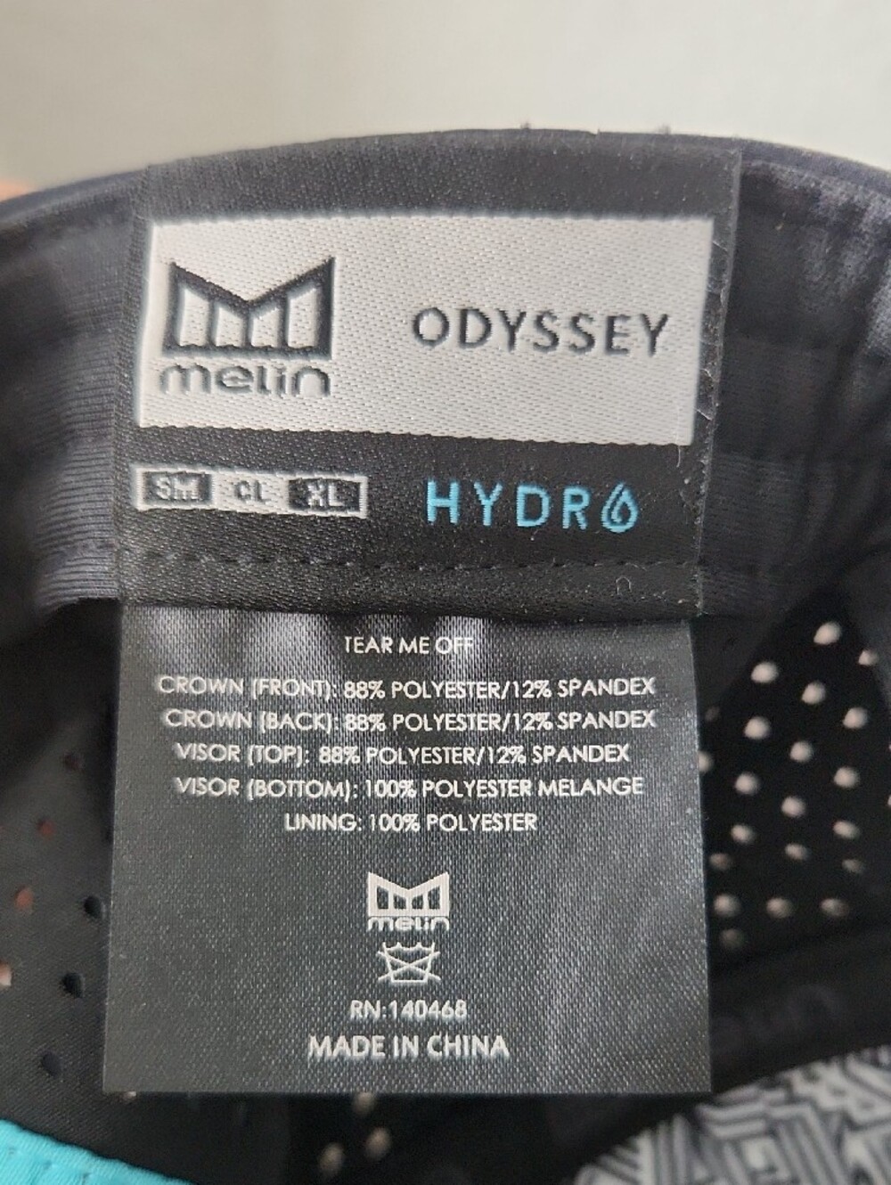 Men's Black Odyssey Hydro Hat With Rope - Picture 6 of 6